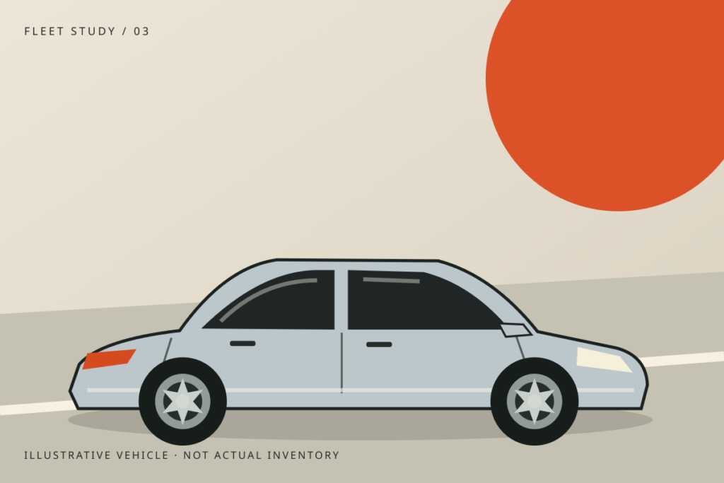 Original vehicle illustration; not an actual rental car