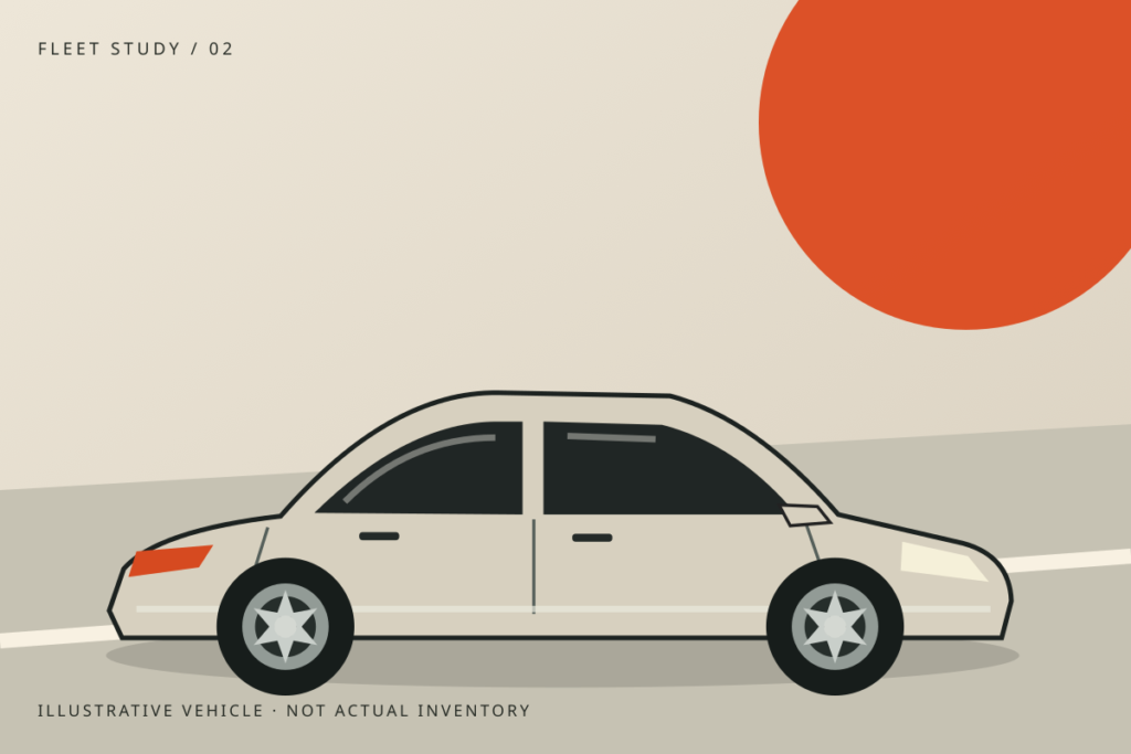 Original vehicle illustration; not an actual rental car